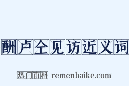 酬卢仝见访近义词是什么意思的图片